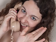 Hairy girl Tamar talks dirty over the phone - picture #38