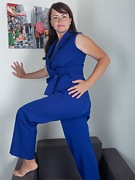 Animee strips off her sexy blue suit - picture #20