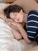 Sosha Belle masturbates as she awakens in bed - picture #2