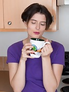 Sosha Belle masturbates as she makes her coffee - picture #7
