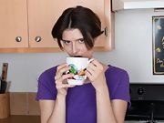 Sosha Belle masturbates as she makes her coffee - picture #8