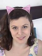 Misungui wears cat ears in bed as she gets naked - picture #1