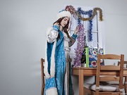 Sandra dresses up as a sexy snow maiden - picture #5