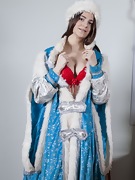 Sandra dresses up as a sexy snow maiden - picture #10