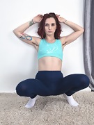 Lily May shows off her white socks in a workout - picture #9