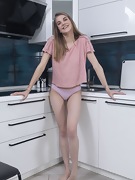 Amanda Clarke has naked fun in her kitchen - picture #3