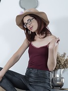 Anika poses wearing her favorite new hat - picture #8