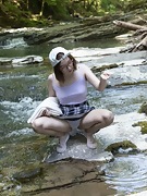 Abby gets naked by her favorite river - picture #3