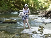 Abby gets naked by her favorite river - picture #6