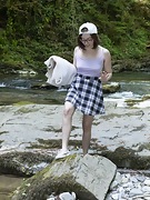 Abby gets naked by her favorite river - picture #12