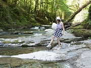 Abby gets naked by her favorite river - picture #15