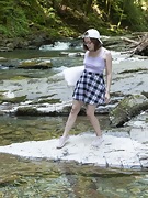 Abby gets naked by her favorite river - picture #16