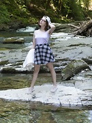 Abby gets naked by her favorite river - picture #2
