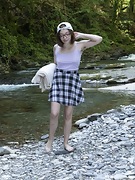 Abby gets naked by her favorite river - picture #30