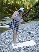 Abby gets naked by her favorite river - picture #34