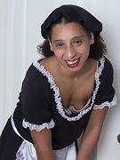 Divine poses in her sexy housemaid uniform - picture #3