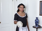 Divine poses in her sexy housemaid uniform - picture #8