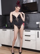 Nimfa Mannay has naughty fun in her kitchen - picture #16