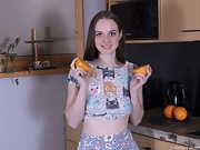Mimada strips naked in her kitchen - picture #6
