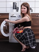 Emaza strips nude while doing her laundry - picture #3