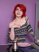 Mery Lu masturbates as she orgasms in her kitchen - picture #9