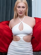 VeroniKa strips off her sexy white dress to orgasm - picture #3
