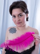 Maja Aguilar enjoys a feather in bed today - picture #11