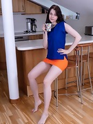 Helen Dawson strips naked by her kitchen - picture #1