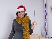 Ramira strips naked wearing her holiday hat - picture #3