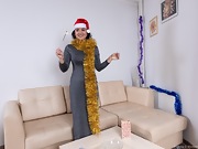 Ramira strips naked wearing her holiday hat - picture #4