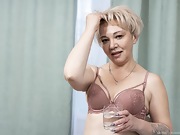 Viki Ray masturbates on her sofa with orgasms - picture #13