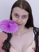 Helen Dawson has sexy fun with her paper flowers - picture #2