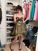 Hairy girl Veronica Snow tries on several outfits - picture #21