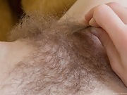 Hairy girl Krista shows all on couch - picture #36