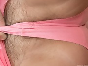 Pink lingerie on Jennifer's hairy pussy - picture #21