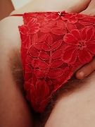 Beautiful Valcorie has a hairy red pussy - picture #3