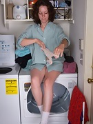 Hairy maid Candy Smith loves doing laundry - picture #27