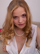 Hairy blonde Ira K enjoys her interview clothes - picture #18