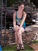 Outdoor masturbation session with busty Lindsay - picture #2
