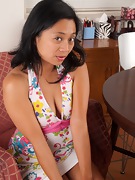 Asian milf Lucky Starr spreads her bush - picture #2