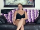 Alicia Silver introduces herself on a leather sofa 